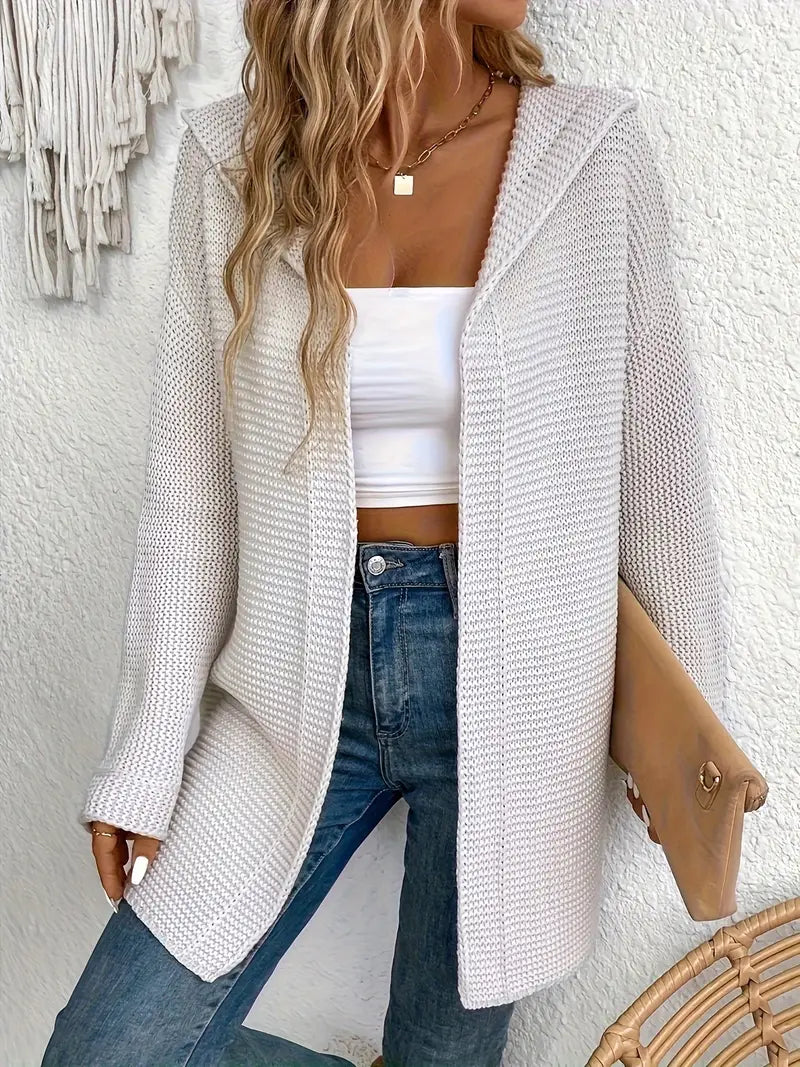Practical Cardigan with Adjustable Hood