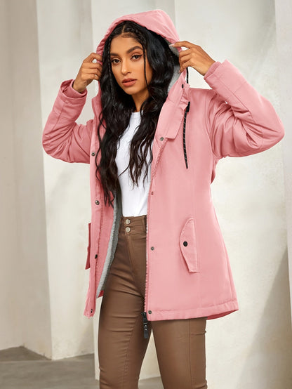Women's Winter Fleece Hooded Warm Dress