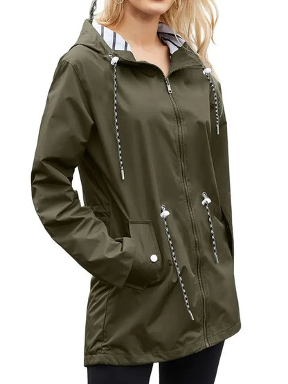 Waterproof Rain Jacket Winter Warm Elegant