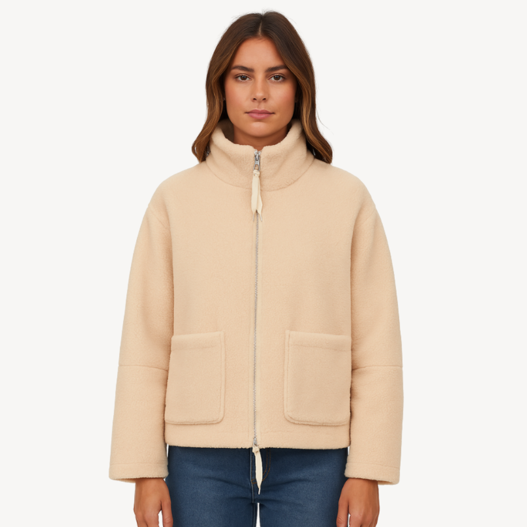Women's Fleece Jacket Comfortable Zip-Up Soft