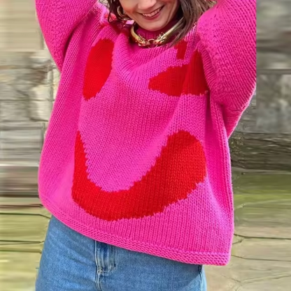 Oversized Cotton Knit Sweater Comfortable
