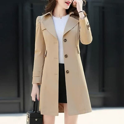 Elegant Women's Long & Comfortable Trench Coat