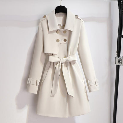 Women's Belted Double-Breasted Elegant Coat