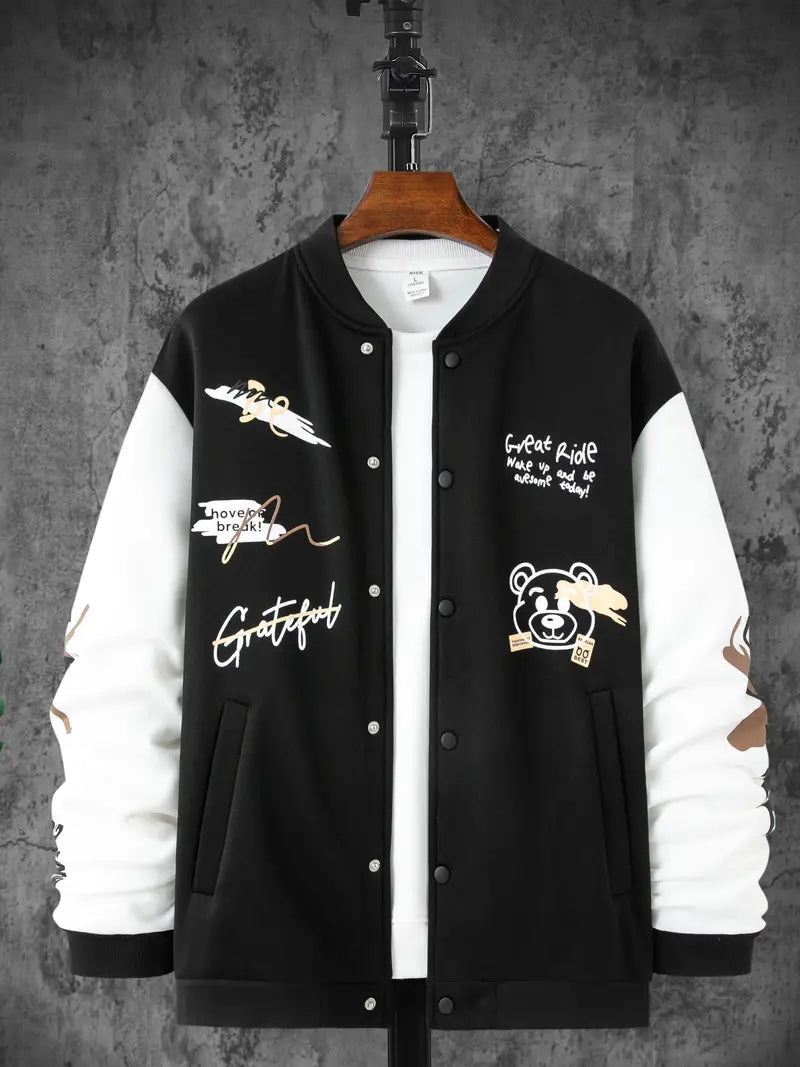 Trendy Men's Streetwear Style Jacket