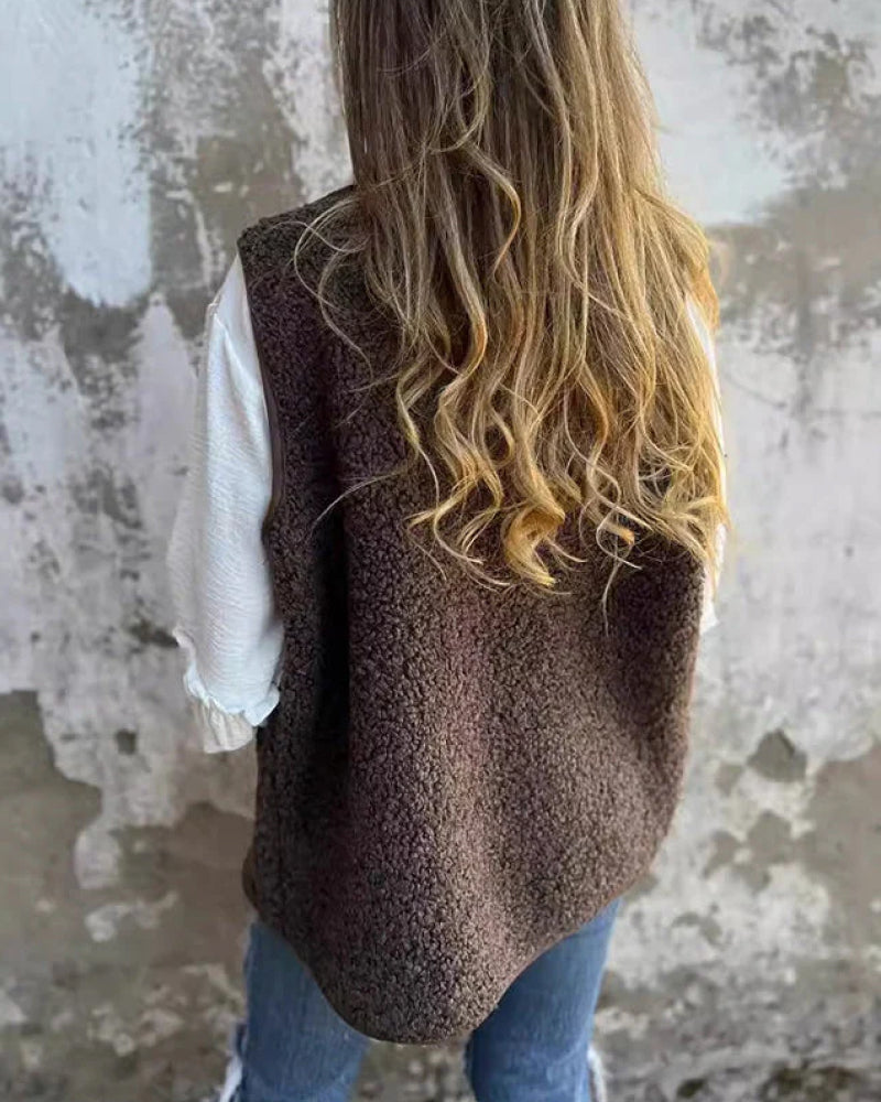 Damen Herbstkleid Knopf Warm Kurz - IdealeKleiden