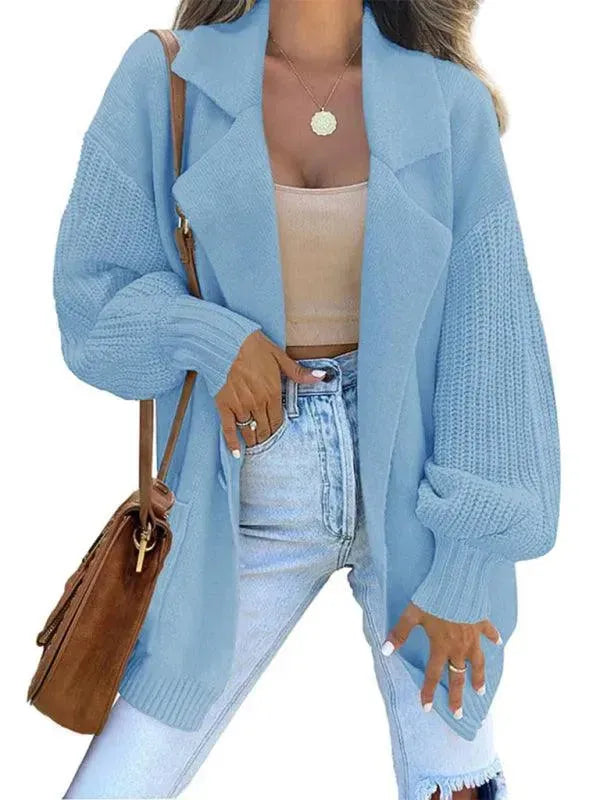 Women's Modern Collared Knit Sweater