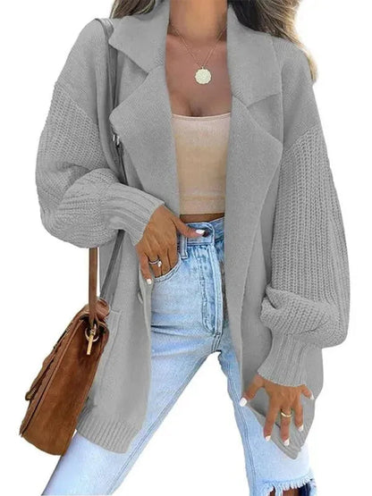 Women's Modern Collared Knit Sweater