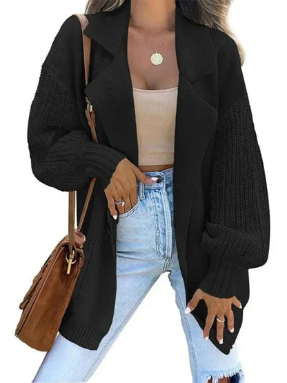 Women's Modern Collared Knit Sweater