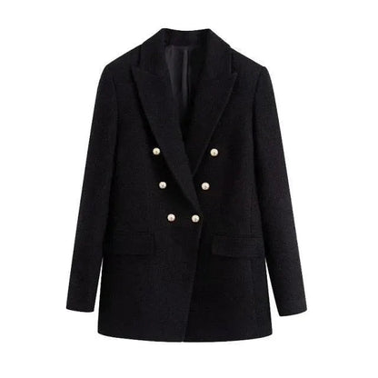 Stylish Women's Black Blazer Elegant Design