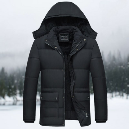 Schwarze Daunenjacke Winter Warm