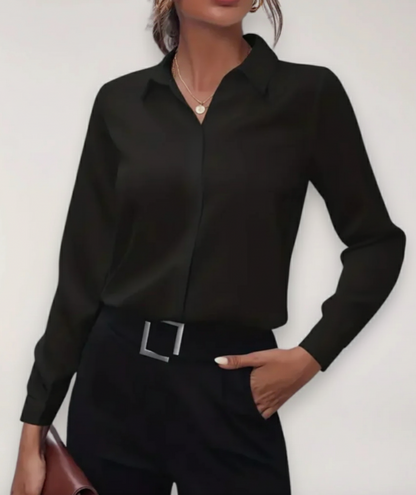 Women's Blouse Office Modern Button Design
