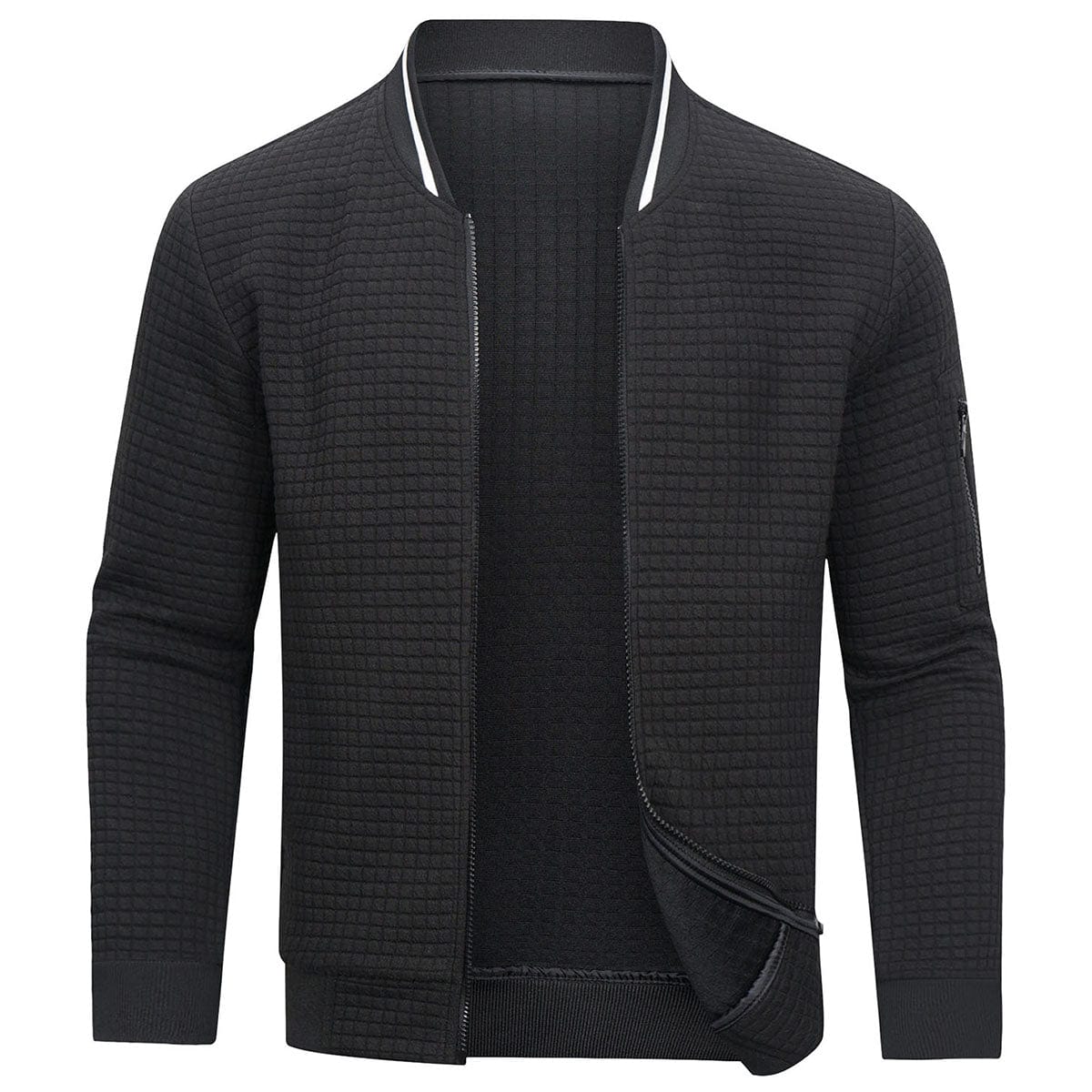 Herren Steppjacke Bomber Modern Reißverschluss - IdealeKleiden
