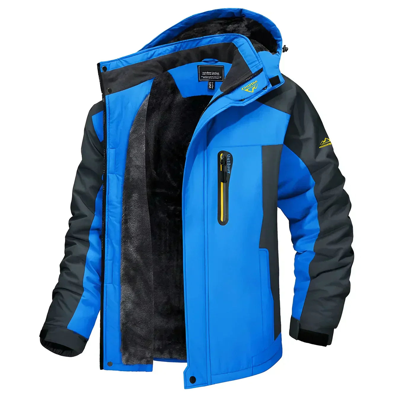 Men's Lined Winter Jacket with Hood