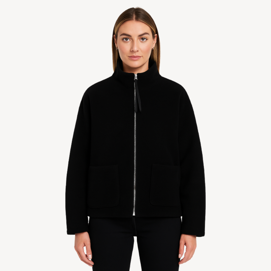 Women's Fleece Jacket Comfortable Zip-Up Soft