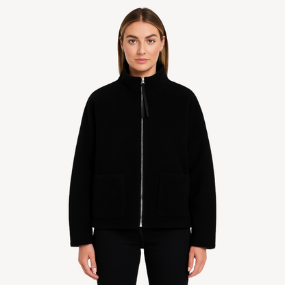 Women's Fleece Jacket Comfortable Zip-Up Soft
