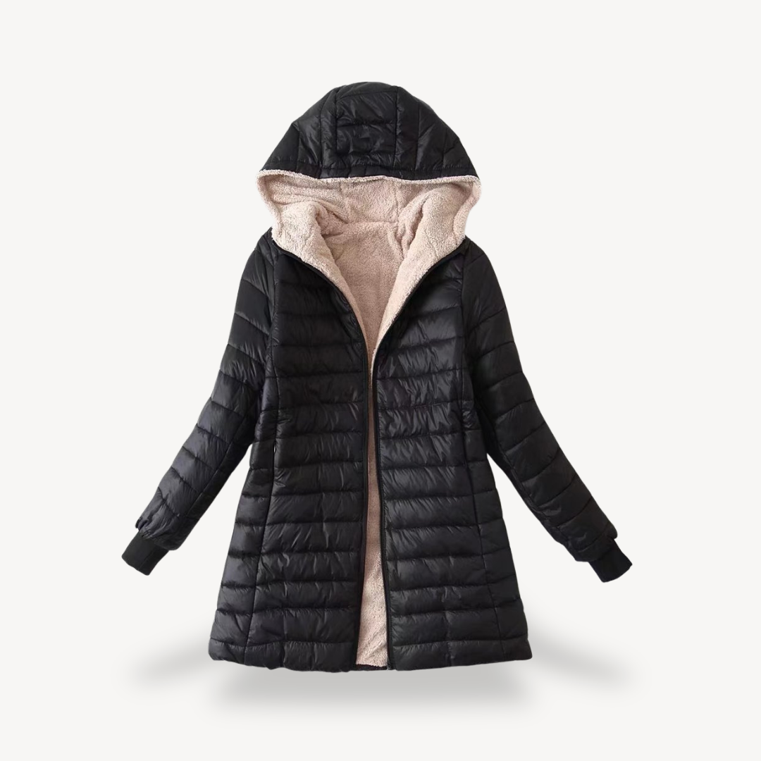 Damen Winterjacke Sherpa Gefüttert Wärme - IdealeKleiden