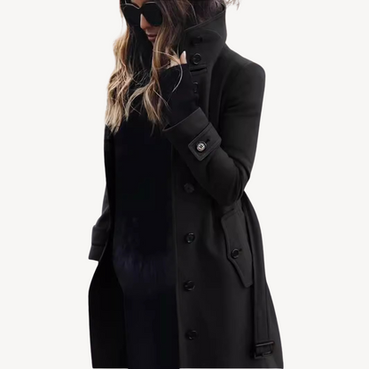 Women's Trendy Wool Blend Trench Coat