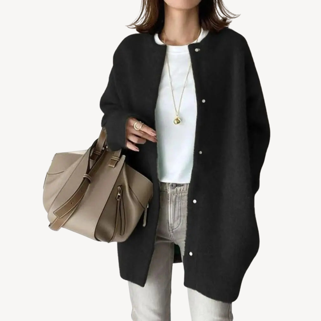 Elegant Women's Cardigan Wool Cardigan with Buttons