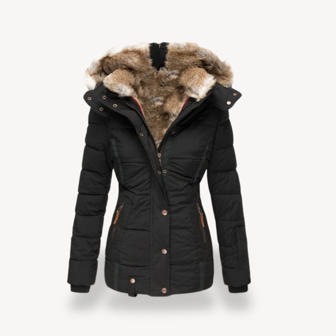 Women's Warm Puffer Jacket Faux Fur Lined