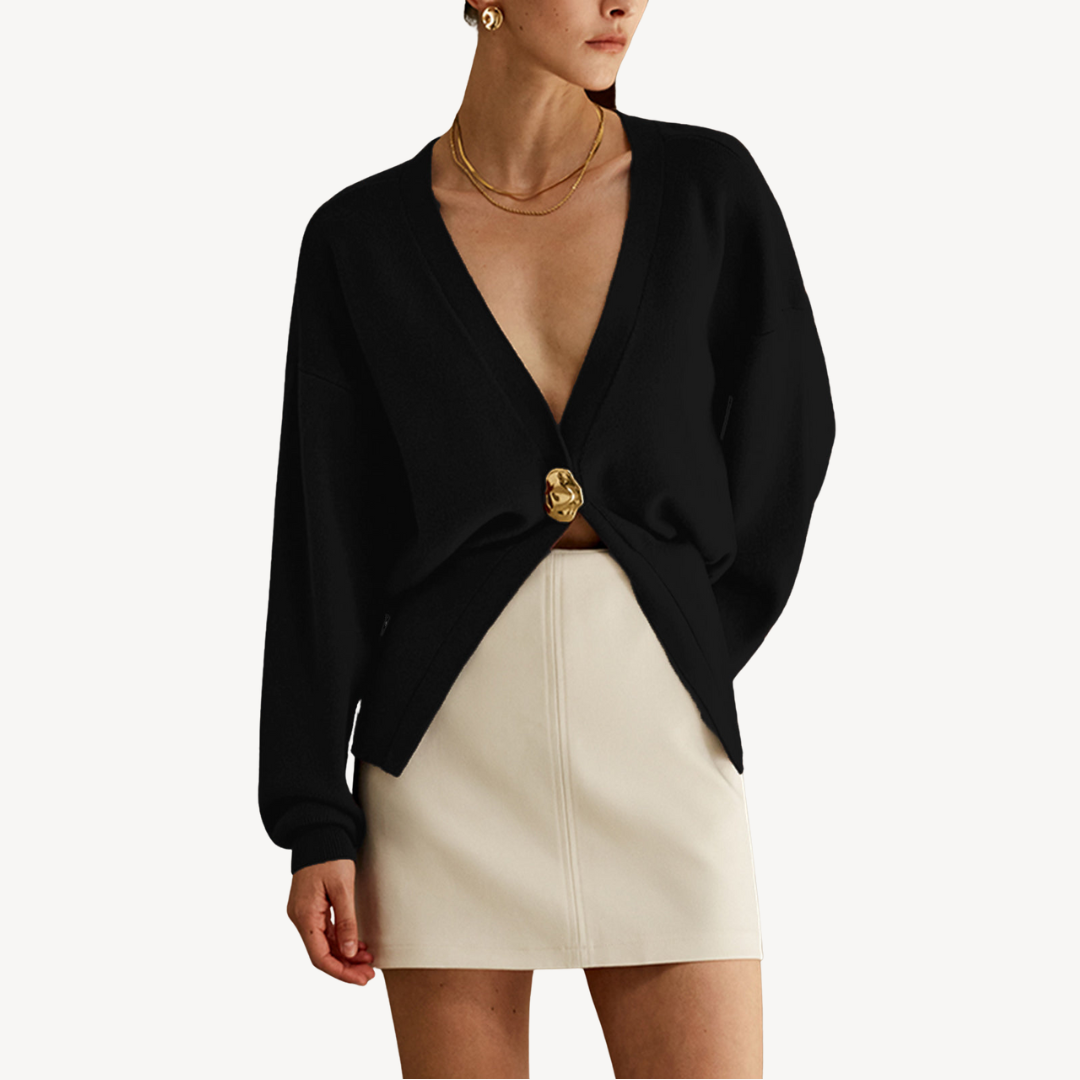 Women's Knitted Cardigan V-Neck Modern