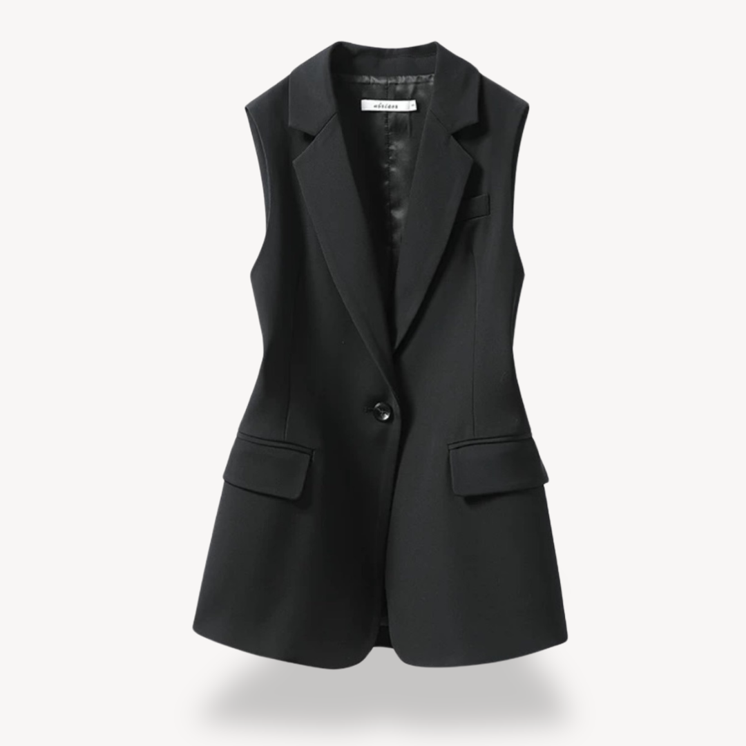 Stylish Women's Sleeveless Elegant Blazer