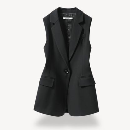 Stylish Women's Sleeveless Elegant Blazer