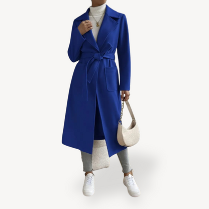 Elegant Women's Long Coat with Pockets