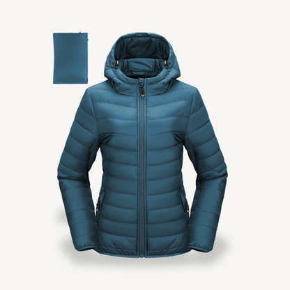 Women's Travel Puffer Jacket Hood Practical
