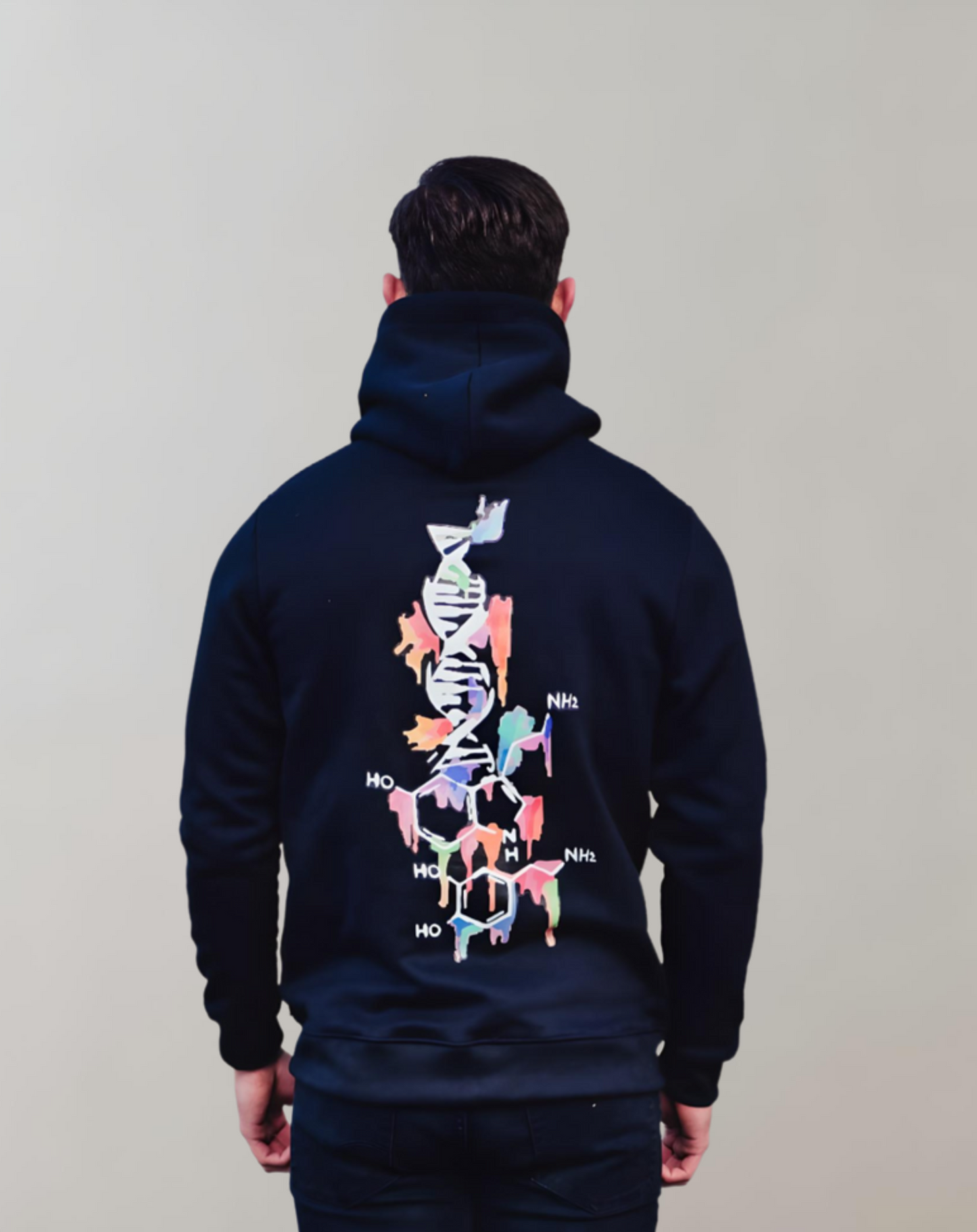 Stylischer Blauer Hoodie mit Coolen Designs - IdealeKleiden