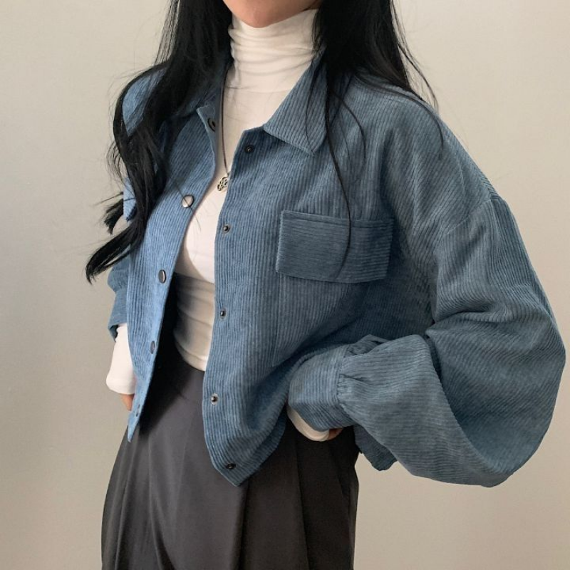 Short corduroy jacket women's model