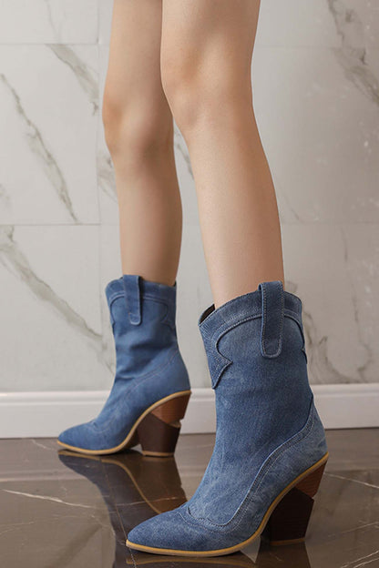 Women's High Western Boots Pointed Toe