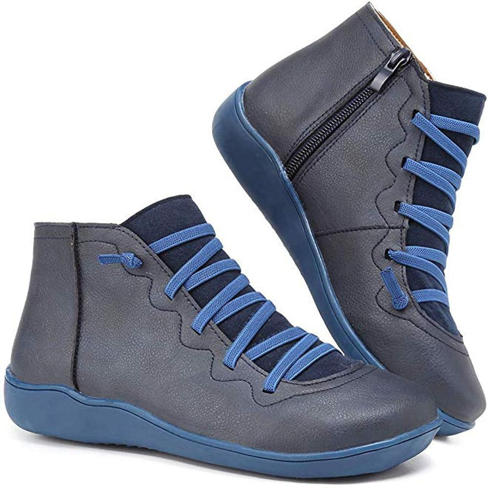 Stylish ankle boots made of faux leather