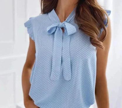 Women's Blouse Ruffle Detail Office Chic