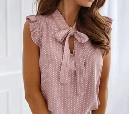 Women's Blouse Ruffle Detail Office Chic