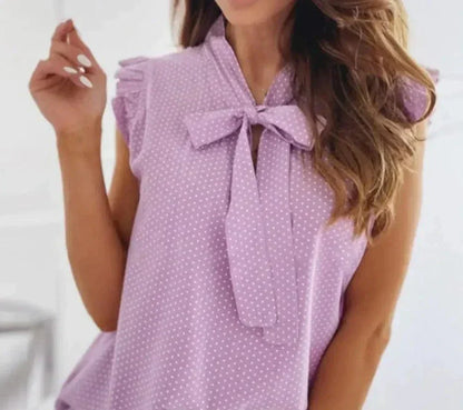 Women's Blouse Ruffle Detail Office Chic