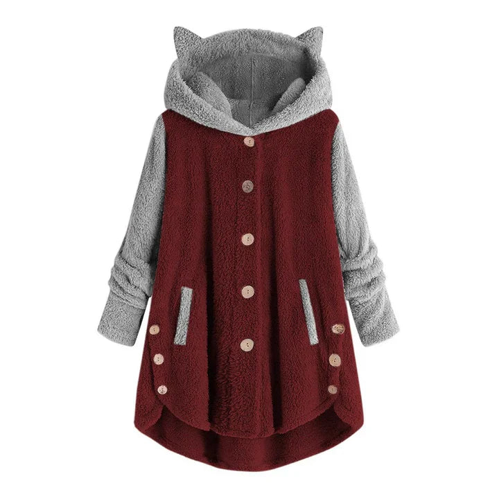 Women's Sweatshirt Cat Ears Cuddly Fleece