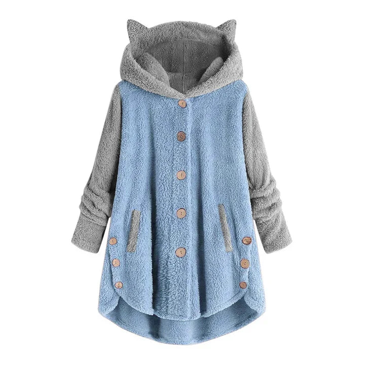 Women's Sweatshirt Cat Ears Cuddly Fleece