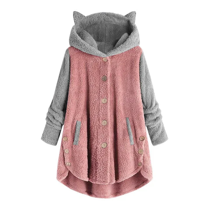 Women's Sweatshirt Cat Ears Cuddly Fleece