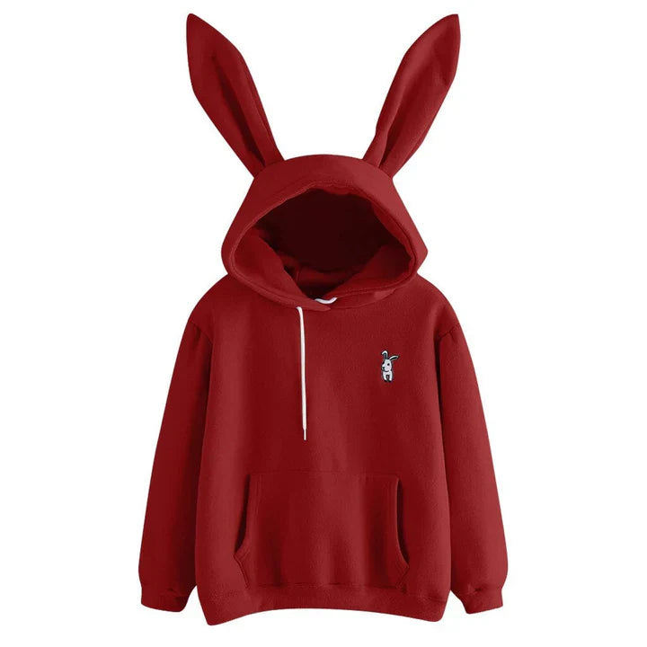 Women's Sweatshirt Hood Bunny Ears Cuddle