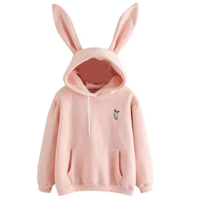 Women's Sweatshirt Hood Bunny Ears Cuddle