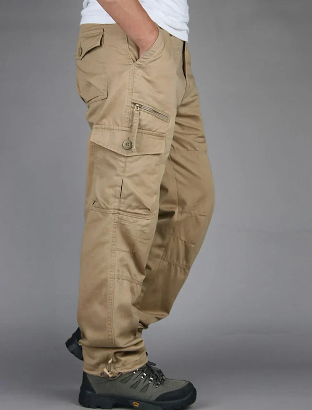Herren Cargohose Gerade Bein Funktional - IdealeKleiden