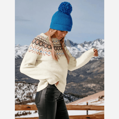 Nordic Knit Sweaters Wool Blend Vintage Winter Look