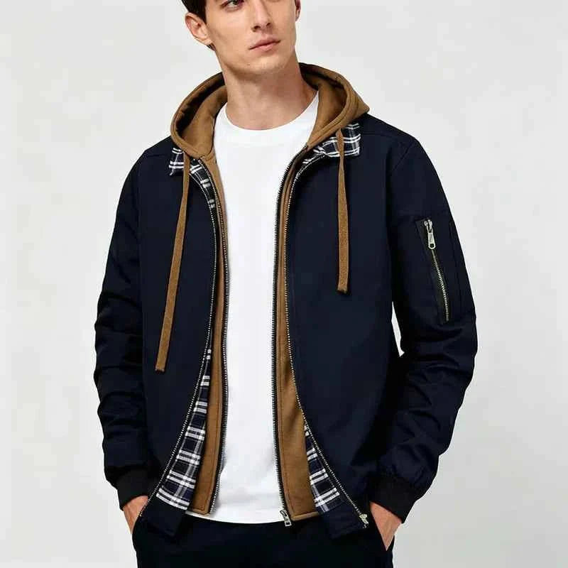 Men's Hooded Bomber Jacket Sporty