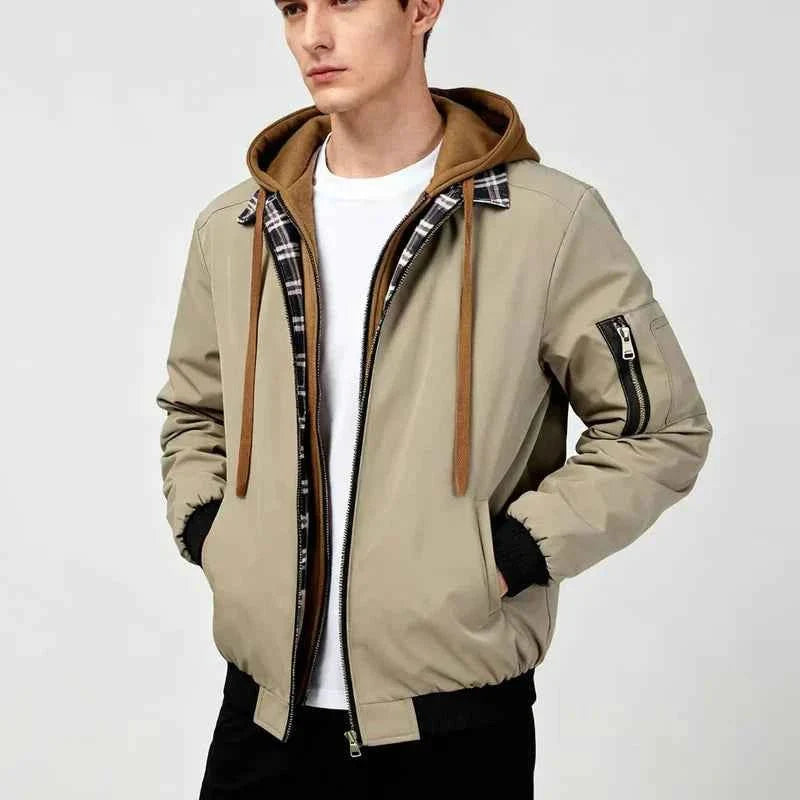 Men's Hooded Bomber Jacket Sporty