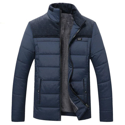 Men's Down Parka Warm Insulated Stand-up Collar