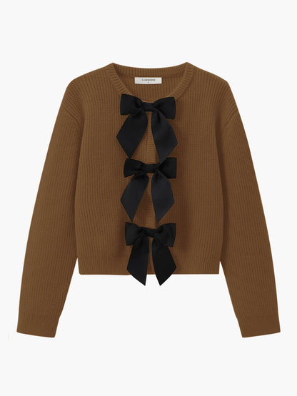Stylish Women's Sweater with Bow Detail