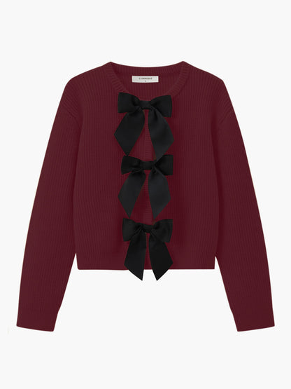 Stylish Women's Sweater with Bow Detail