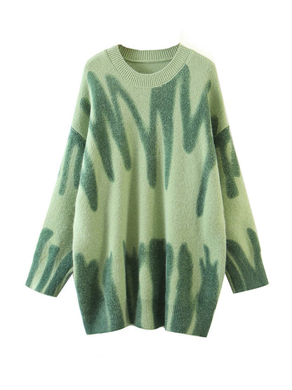 Women's Knitted Jumper Striped Design