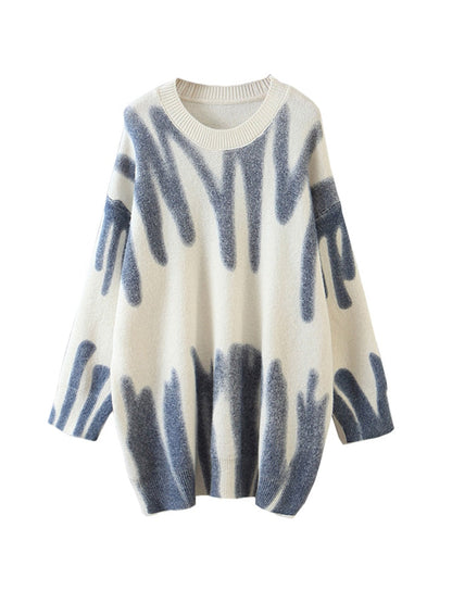 Women's Knitted Jumper Striped Design