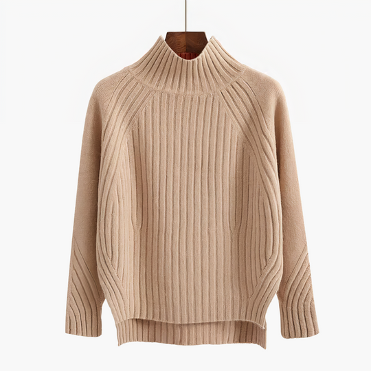 Weicher Strickpullover Rundhals Frauen